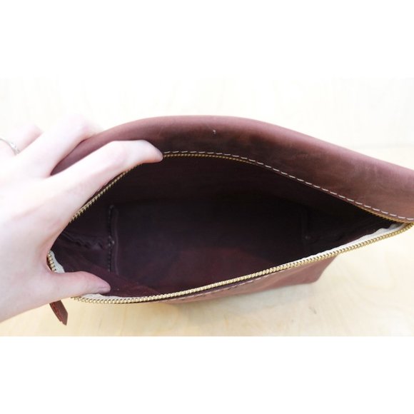 Personalized Leather Toiletry Bag (Embossed with "LAURA") - Picture 7 of 7